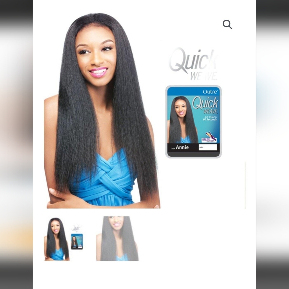 NIP SEXY LONG JET BLACK LONG STRAIGHT QUICK WEAVE HALF WIG